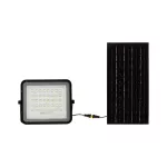 10W Solarny naświetlacz LED z czujnikiem zmierzchu / Panel z przewodem: 3m / Pilot / Bateria 6000mAh/ Barwa:4000K / Obudowa: Czarna