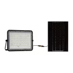 15W Solarny naświetlacz LED z czujnikiem zmierzchu / Panel z przewodem: 3m / Pilot / Bateria 12000mAh/ Barwa:4000K / Obudowa: Czarna