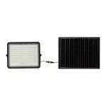 20W Solarny naświetlacz LED z czujnikiem zmierzchu / Panel z przewodem: 3m / Pilot / Bateria 16000mAh/ Barwa:6400K / Obudowa: Czarna