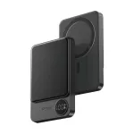 Power Bank Magnetyczny kompatybilny z iPhone 12 i wyższymi modelami / Ultra cienki 9mm / 10000mAh / Szybkie ładowanie / Obudowa aluminium / Kosmiczna szarość