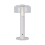 Lampka nocna LED zasilana bateryjnie / Wysokość:30cm / Bateria 1800mAh / Ściemnianie przez dotyk / Barwa:3000k / Obudowa: Biała