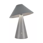 Lampka nocna LED zasilana bateryjnie / Wysokość:24cm / Bateria 1800mAh / Ściemnianie przez dotyk / Barwa:3w1 / Obudowa: Szara