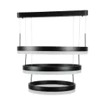 92W Lampa Wisząca / Klosz: Aluminium / Barwa:3000K / Ściemniana / Czarny