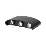 5W Lampa ścienna LED / Barwa:4000K / IP65 / Obudowa: Czarny