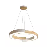 Lampa wisząca LED (43*100) / Barwa: 3000K / Obudowa: Biała drewniana