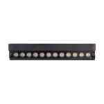 12W Lampa LED na szynoprzewód MAGNETIC regulowana / Barwa: 6400K / Obudowa: Czarna
