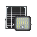 10W Naświetlacz solarny LED 1500LM / Bateria: Lithium Battery 3.7V 3600mA / Barwa: 6000K / Kolor: Czarny