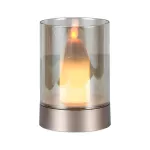 2W Lampa świeczka LED / Barwa: 3000K / Szkło: Bursztynowe