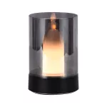2W Lampa świeczka LED / Barwa: 3000K / Szkło: Przydymione