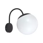 Lampa Ścienna LED / Trzonek: E27 / Kula / Kolor: Czarna