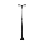 Lampa stojąca LED / Trzonek: E27 / Kula / Kolor: Czarna