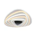 120W Dekoracyjna lampa sufitowa LED (50*9CM) / Barwa: 3000K+6000K / Ściemniana / Obudowa: Biała