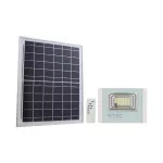 12W Naświetlacz LED z panelem solarnym / Barwa: 4000K / Obudowa: Biała