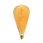 4W ST120 Żarówka LED Filament spiralny / Barwa: 2700K / Szkło: Bursztynowe