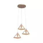 Dekoracyjna lampa sufitowa drewniana - 3*E27