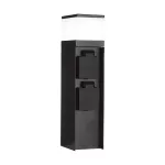 Lampa ogrodowa LED z gniazdem / Obudowa: Czarna