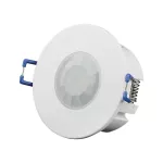 600W Czujnik Ruchu PIR / Podtynkowy / 360 stopni / IP20 / Obudowa: Biała