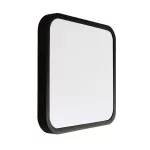 48W Plafon LED / Średnica: 420mm / Barwa:6500K / Klosz: Kwadratowy mleczny czarna ramka / IP44