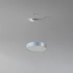 ABA T 407 wisząca LED, 700mA 22W/4140lm/830, 230V, srebrny aluminiowy (mat struktura) RAL 9006