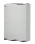 Szafa wisząca niedzielona 19'' 18U, drzwi całe z blachy, zamek, 600×300×910 szer./gł./wys. mm; RAL: 7044