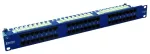 Panel 19", 48 x RJ45 UTP kat. 6 (1U) z półką, niebieski