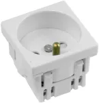 Gniazdo 230V z uziemieniem 1-krotne std 45x45, białe