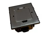 "Box podłogowy mini 2M" IP44 – puszka podłogowa do montażu gniazd zasilających standardu 45 mm (2M) w podłogach twardych (beton)
