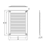 D/AKP 150x200 /B (kratka aluminium /brązowy)