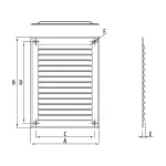 D/AKP 175x250 /B (kratka aluminium /brązowy)