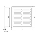 D/TK 140x210 (kratka standard /biały)