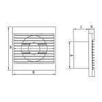 RICO 100 S Axial Wall Fan / Wentylator ścienny