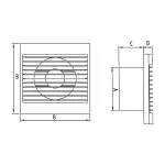 RICO 100 WCH Axial Wall Fan / Wentylator ścienny