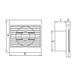 RICO 120 WC Axial Wall Fan / Wentylator ścienny