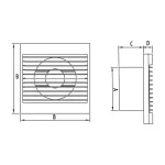 Wentyl. dom. STYL 100 S-P z silnikiem 12V