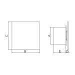 Veroni Glass 100 WC (wentylator domowy) bezowy