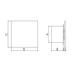 Veroni Glass 120 WC (wentylator domowy) czarny