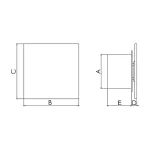 Veroni Glass120 WC (wentylator domowy) bezowy