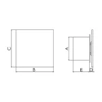 Veroni Glass 100 S (wentylator domowy) Biały White Marble