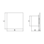 Veroni Glass 100 WC (wentylator domowy) Biały White Marble