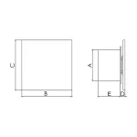 Veroni Glass 120 S (wentylator domowy) Biały White Marble