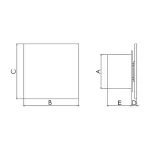 Veroni Glass 120 WC (wentylator domowy) Biały Beige Pink Stone