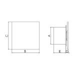 Veroni Glass 120 WC (wentylator domowy) Biały White Grey Gold Stone
