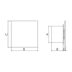 Veroni Glass 120 WC (wentylator domowy) Czarny Dark Paint
