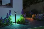 Oprawa ogrodowa ALARA LED RGBW+10W 450lm 665mm czujnik ruchu i zmierzchu IP44 230V antracyt / aluminium