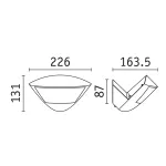 Oprawa elewacyjna SKYLA LED SH Zigbee10W 840lm 2200K-3000K czujnik ruchu i zmierzchu IP44 230V antracyt / aluminium