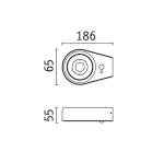 Oprawa elewacyjna SILMA LED 10W 450lm 3000K czujnik ruchu i zmierzchu IP44 230V antracyt / aluminium