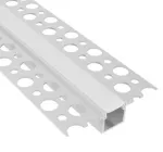 Profil aluminiowy L7 srebny 2,00 m do płyt g-k z kloszem mlecznym