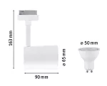 Reflektor na szynoprzewód Urail LUXE LED SH Zigbee GU10 4,8W 350lm 2200K-6500K 230V biały / tworzywo sztuczne