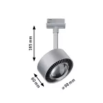 Reflektor na szynoprzewód URail ALDAN 8W 500lm 2700K-6500K 230V chrom matowy / metal