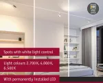 Reflektor na szynoprzewód URail ALDAN 8W 500lm 2700K-6500K 230V biały / metal
